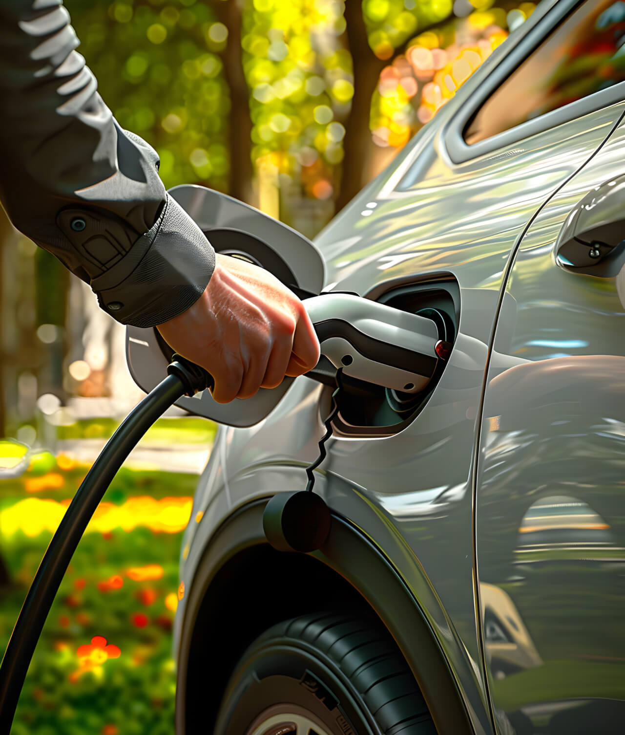 1EV Mobile Charging White CAR